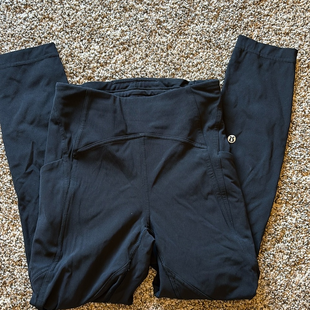Lululemon Leggings With Pockets 7/8 Black